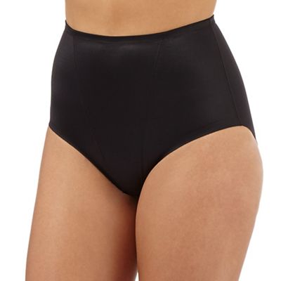 Black firm control low leg shaping briefs